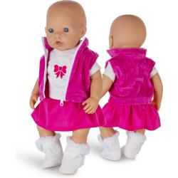 Isas Friends® - Poppenkleding - Kleertjes geschikt voor o.a. BABY born - 43 cm - Jasje rok en shirt